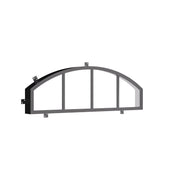 curved steel transom with energy efficient construction