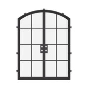 exterior double arch doorway with thermally broken steel