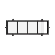 Steel flat top window panel, NFRC-rated architectural cold-rolled frame with tempered glass