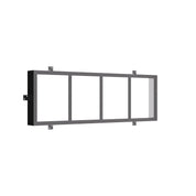 Rectangular top window transom with dual-pane safety glazing for entry doors