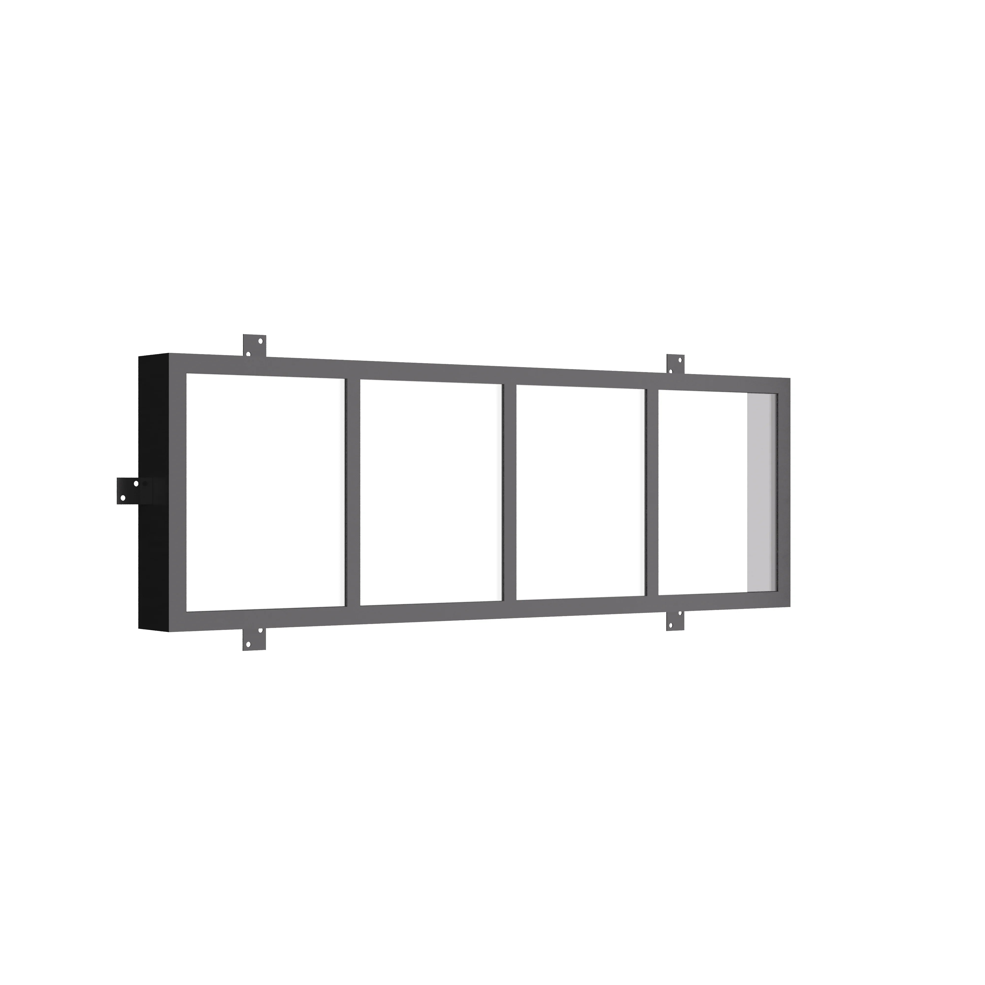 Rectangular top window transom with dual-pane safety glazing for entry doors