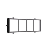 modern flat top exterior window with energy efficient steel frame