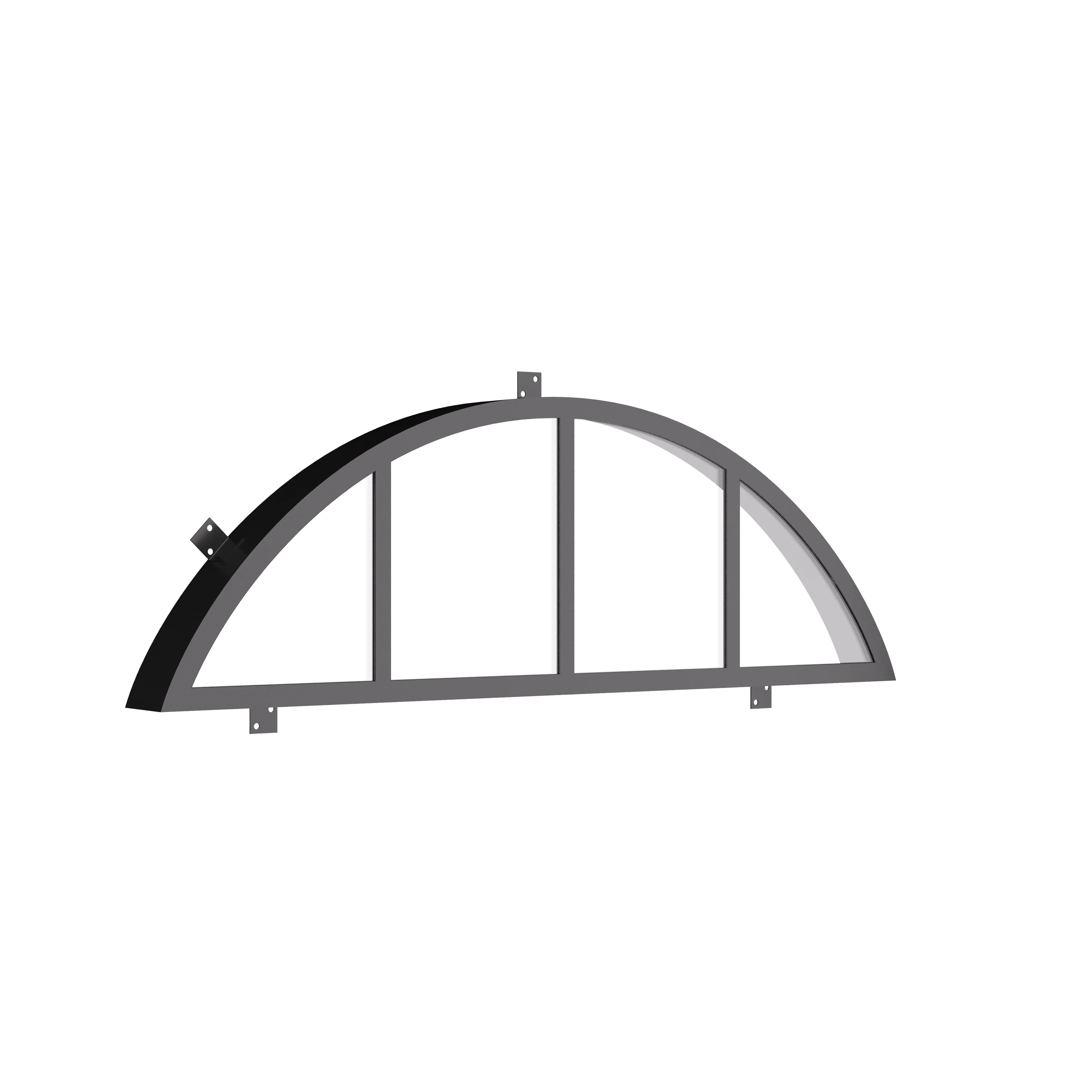 Architectural steel full arch top window, NFRC rated and precision welded