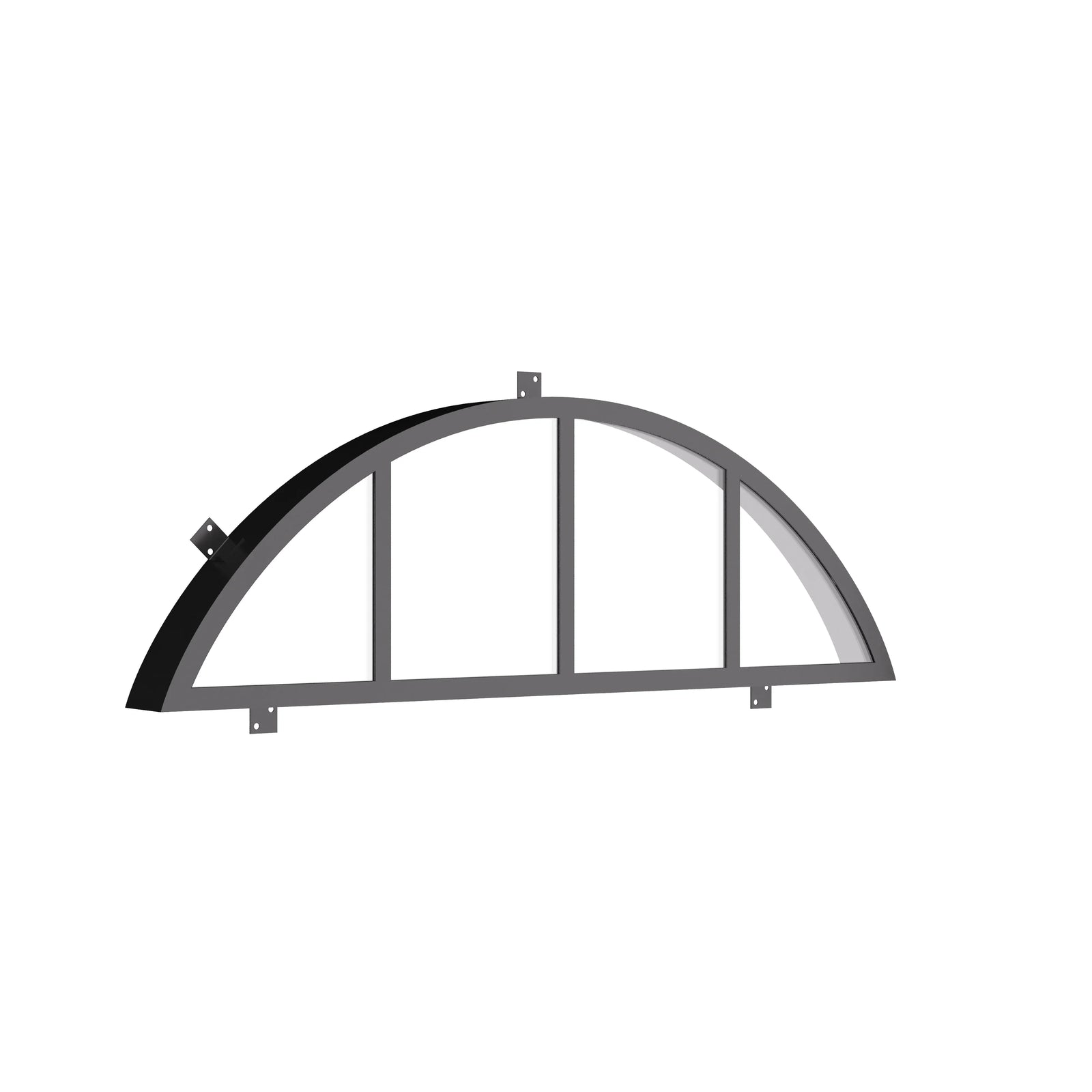 curved full arch window with energy efficient steel