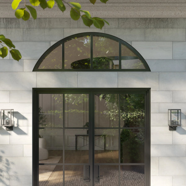 architectural full arch transom with thermal barrier