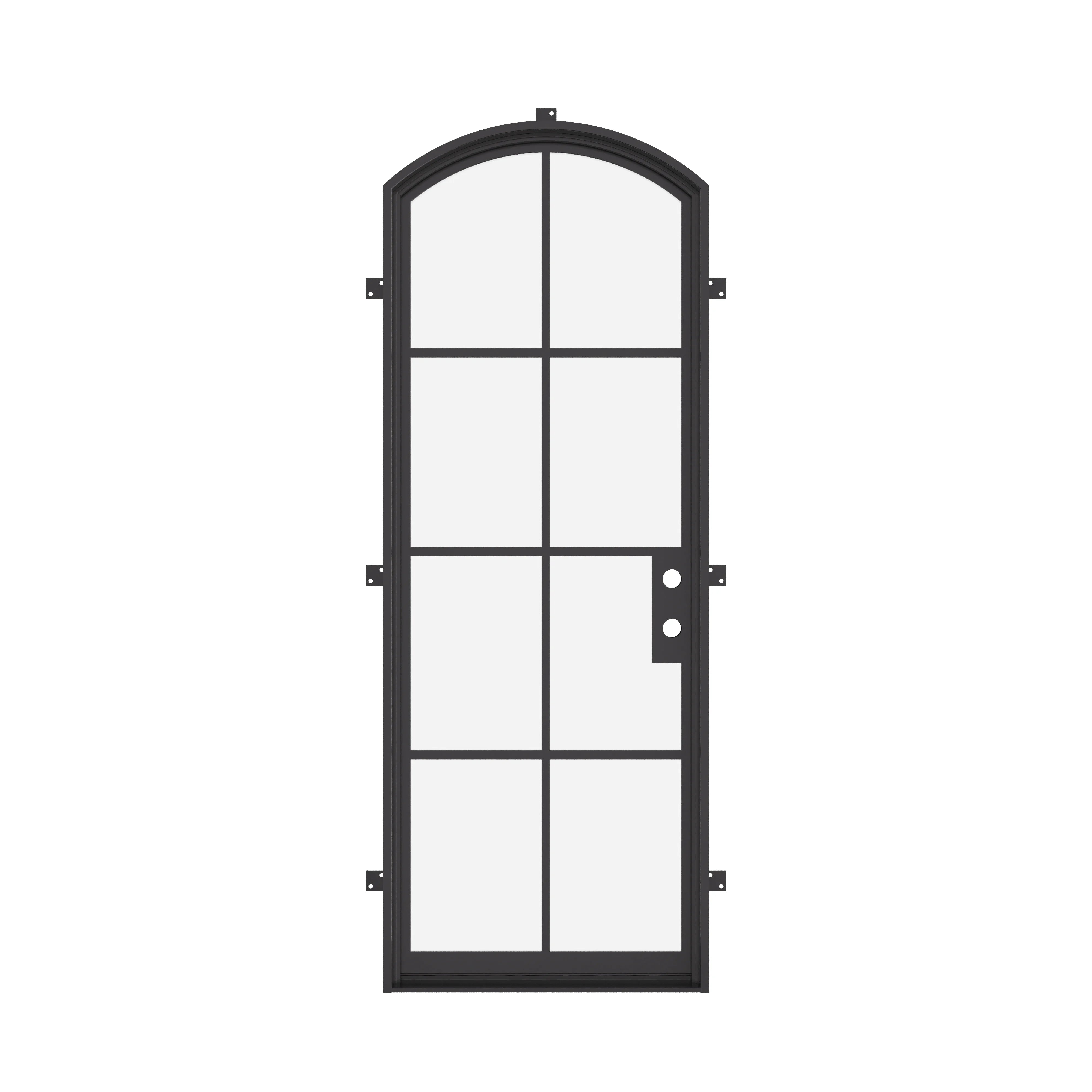 Premium single arch steel entry door with welded construction