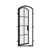 Architectural single arch front door, cold-rolled steel frame