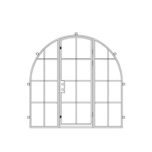 Air 5 - w/ Sidelights Single Full Arch - PINKYS