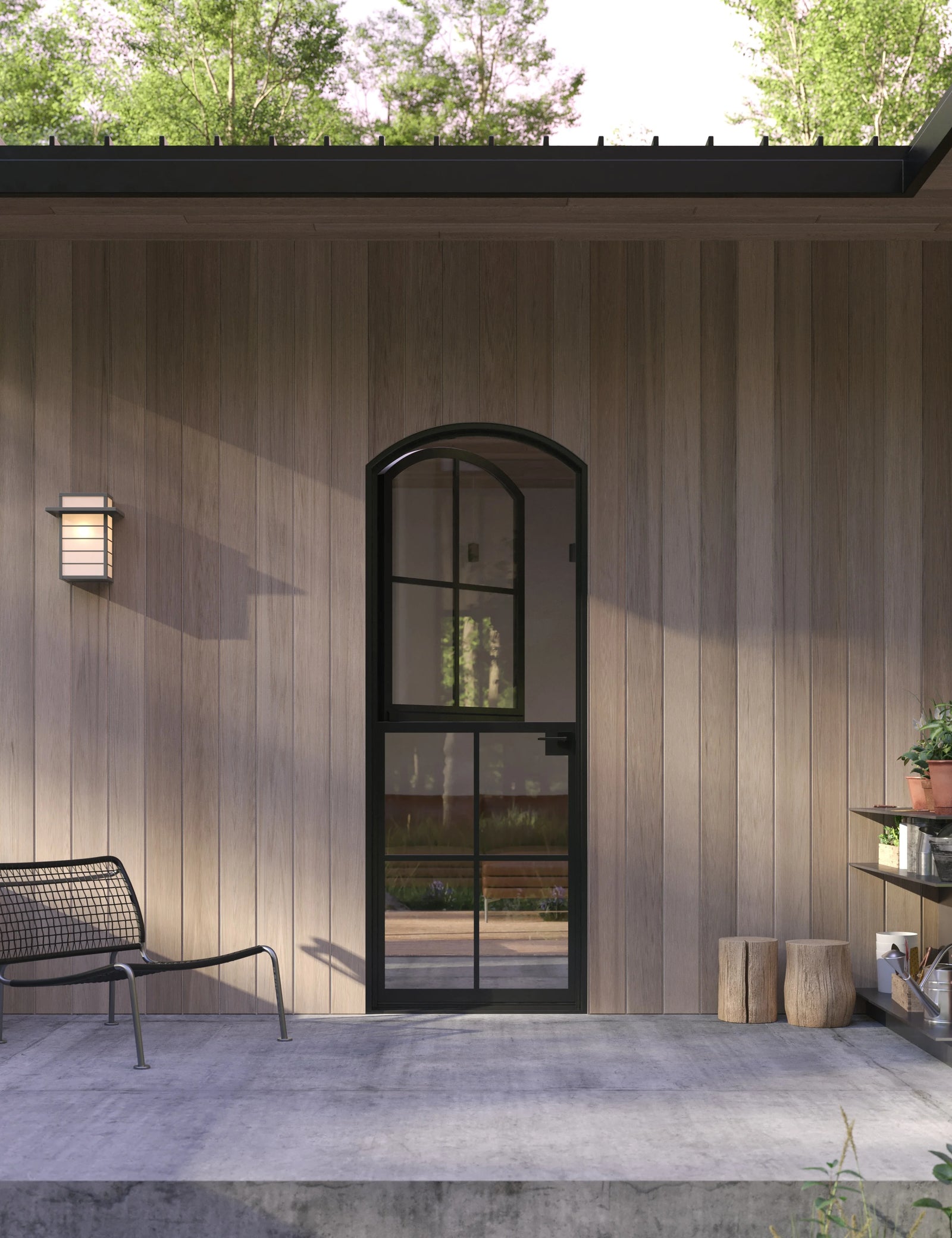 Exterior Air 5 Dutch single arch door with insulated tempered glass