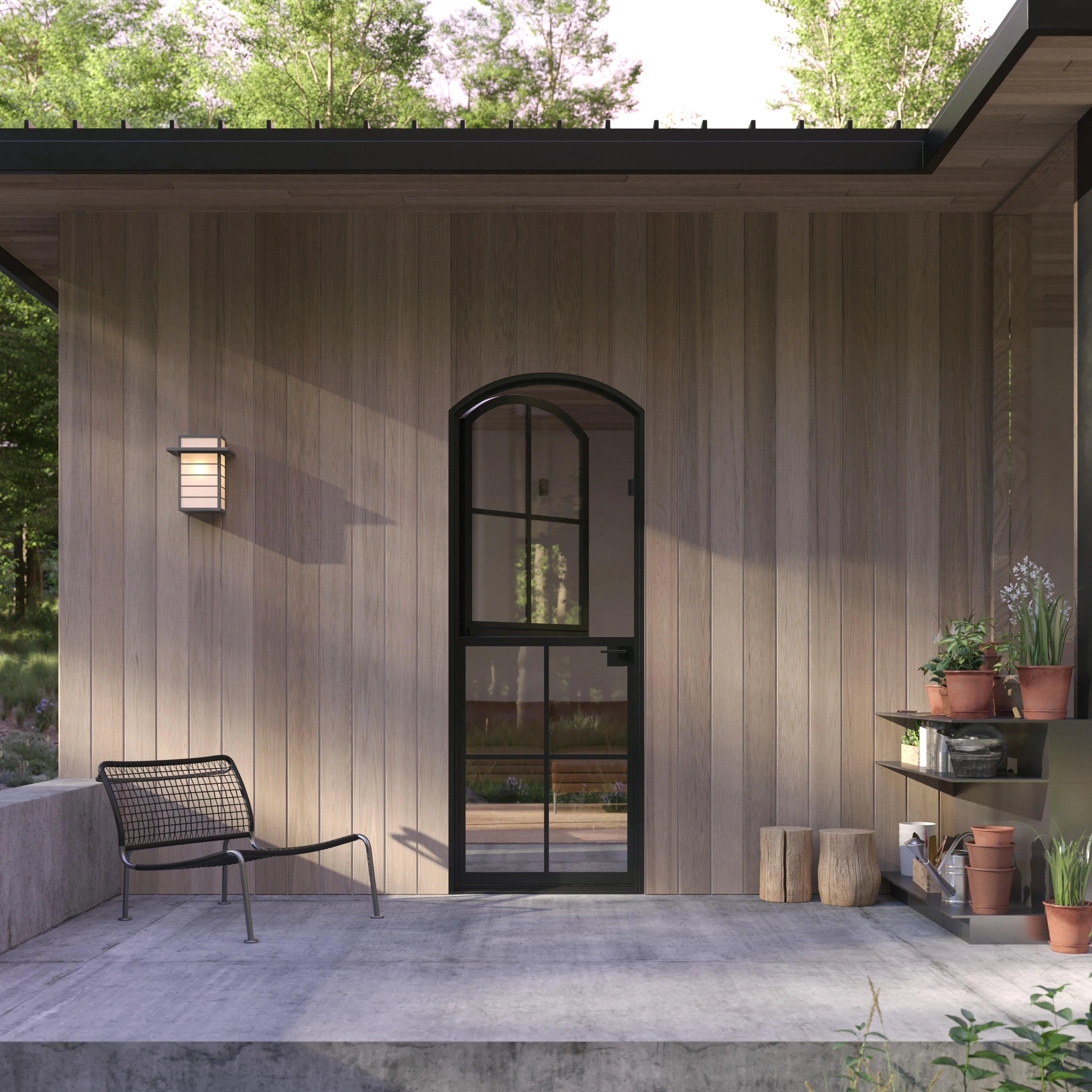 Exterior Air 5 Dutch single arch door with insulated tempered glass