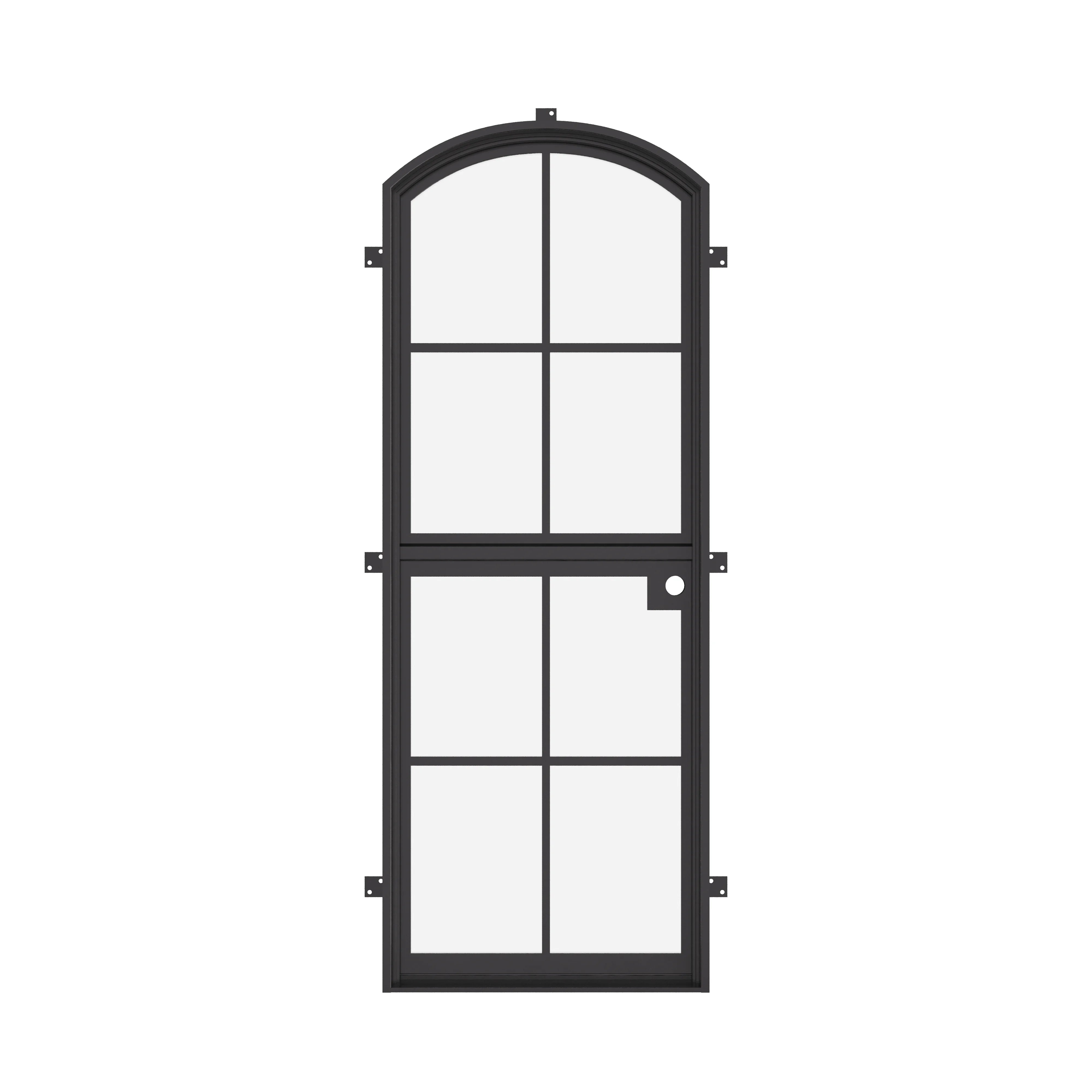 Architectural Air 5 Dutch single arch door with tempered glass panels