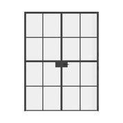 Interior Dutch double flat steel doors, black factory style