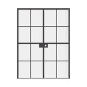 Interior Dutch double flat hot-rolled steel doors, black finish