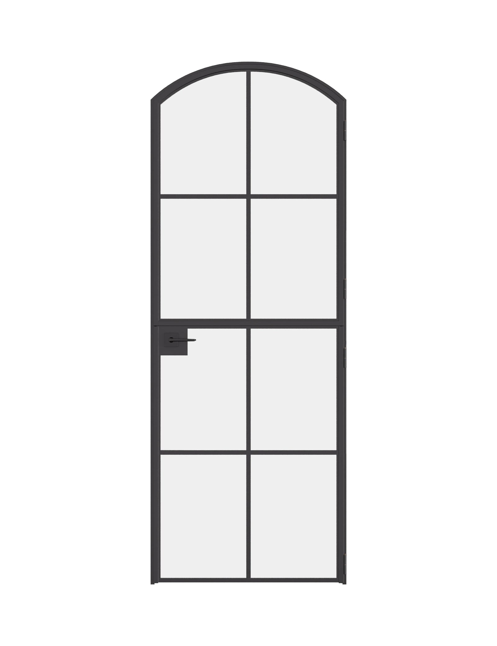 Interior Dutch single arch steel door, black factory style