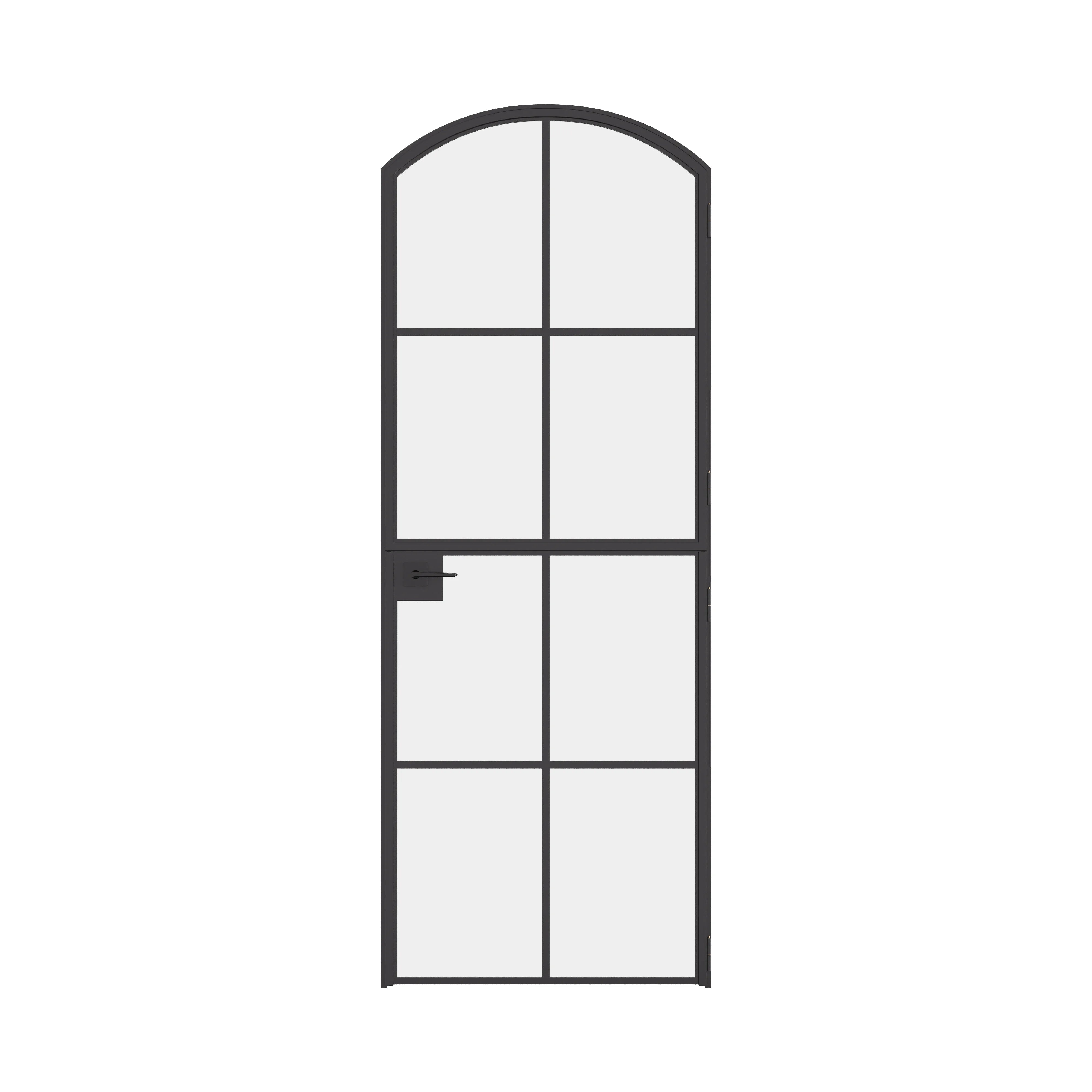 Interior Dutch single arch steel door, black factory style
