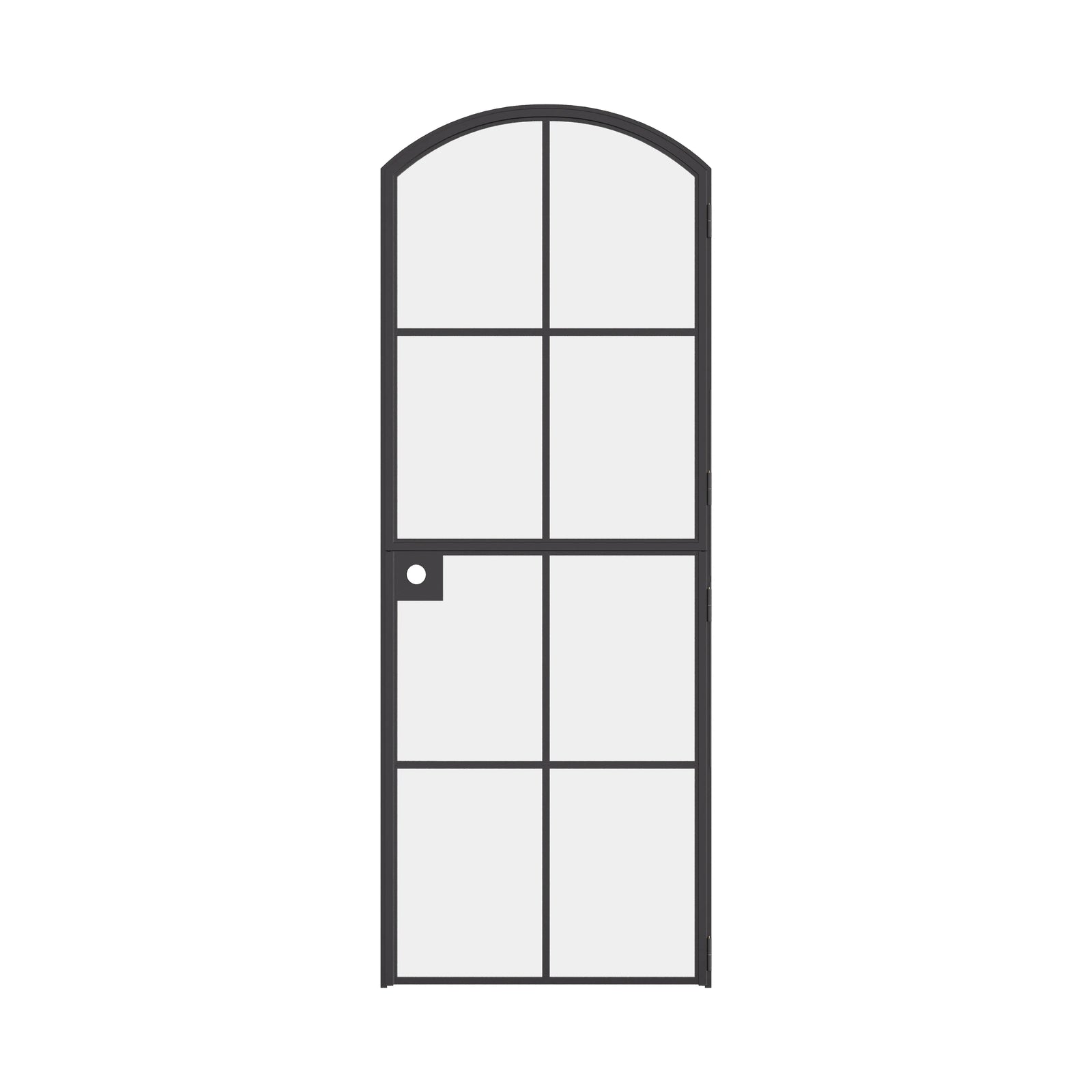Interior Dutch single arch steel door with glass panel
