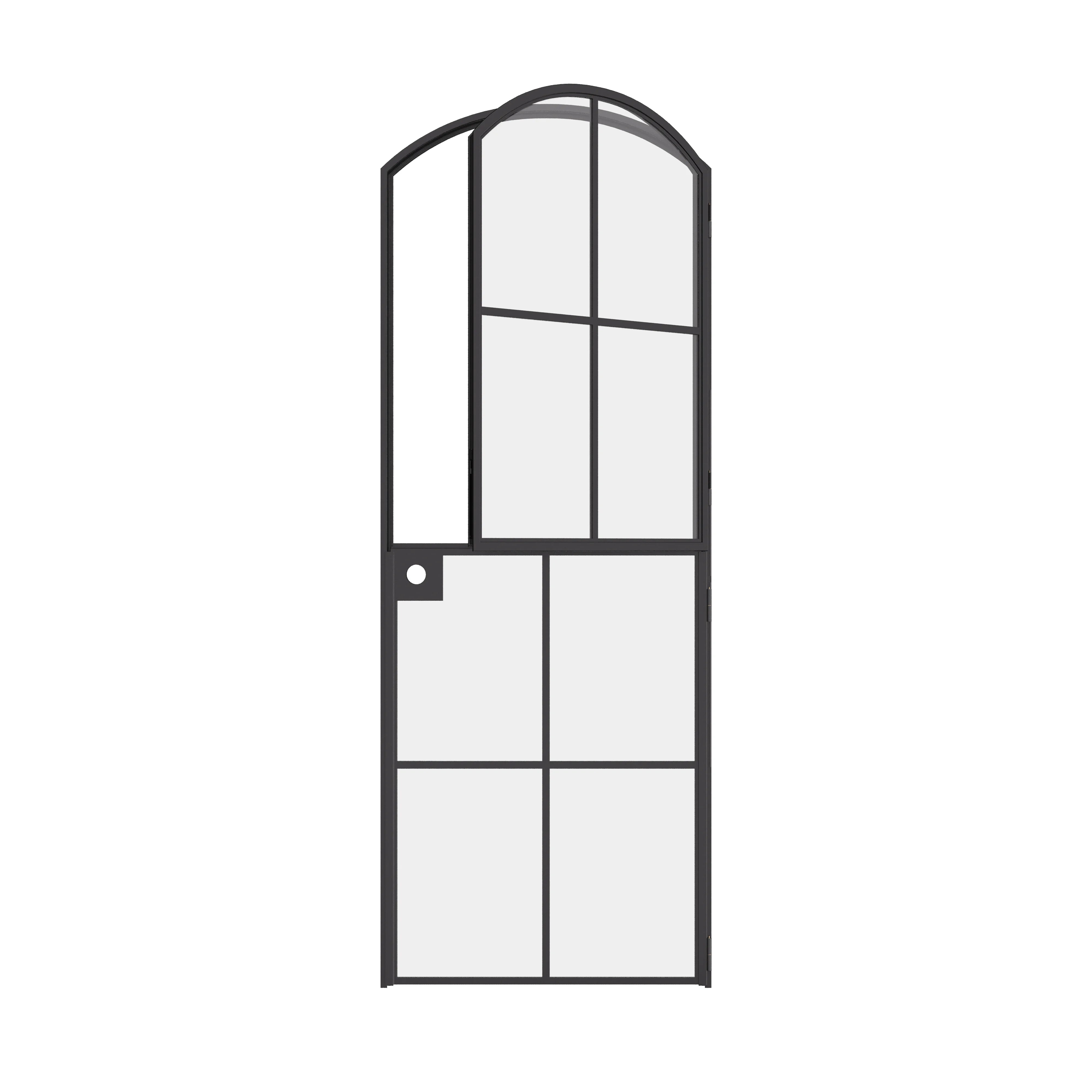 Interior Dutch single arch solid steel door, factory style