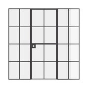 Air 5 Dutch single flat interior door and side windows, black steel easy install system
