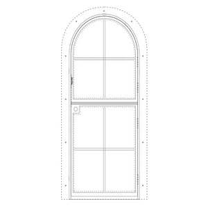 Classic Steel Single Dutch Full Arch Door CAD