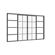 Air 5 interior double flat pocket top track slider, factory-style black steel