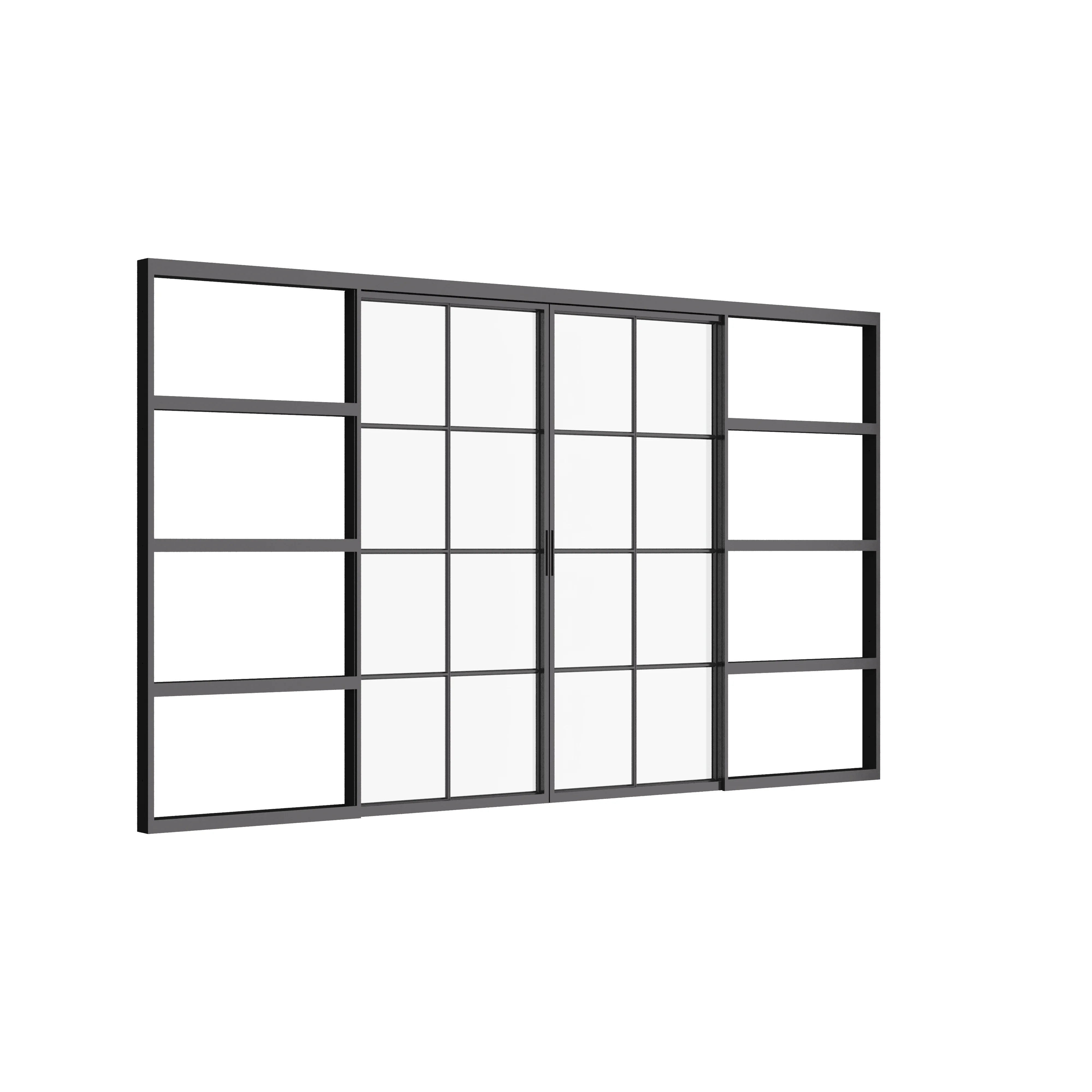 Air 5 interior double flat pocket top track slider, factory-style black steel