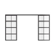 Air 5 modular interior pocket slider double flat, hot-rolled steel and single pane tempered glass