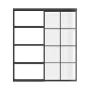 Air 5 interior pocket top track slider single flat in black hot-rolled steel with single pane tempered glass