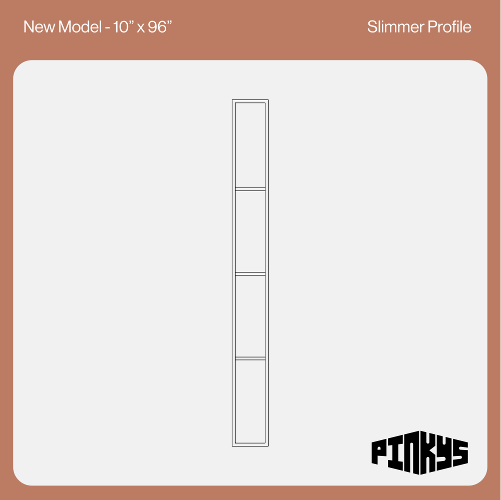 New Model Interior Side Window CAD at 10 by 96 inches with 3 mullions