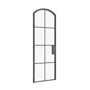 Interior single arch modular steel door, factory style