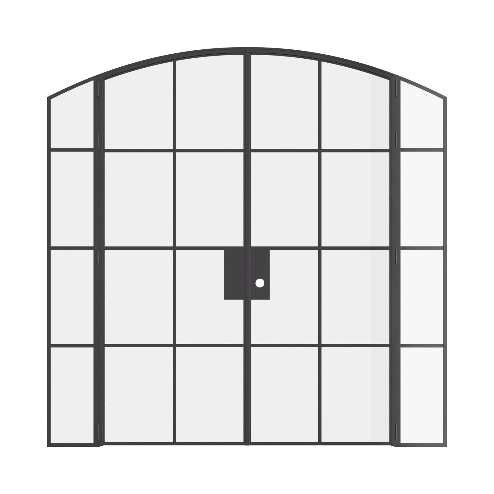 Air 5 interior double arch steel doors with sidelights in OttoStumm hot-rolled steel with slim profiles