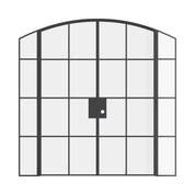 Air 5 interior double arch steel doors with sidelights in OttoStumm hot-rolled steel with slim profiles