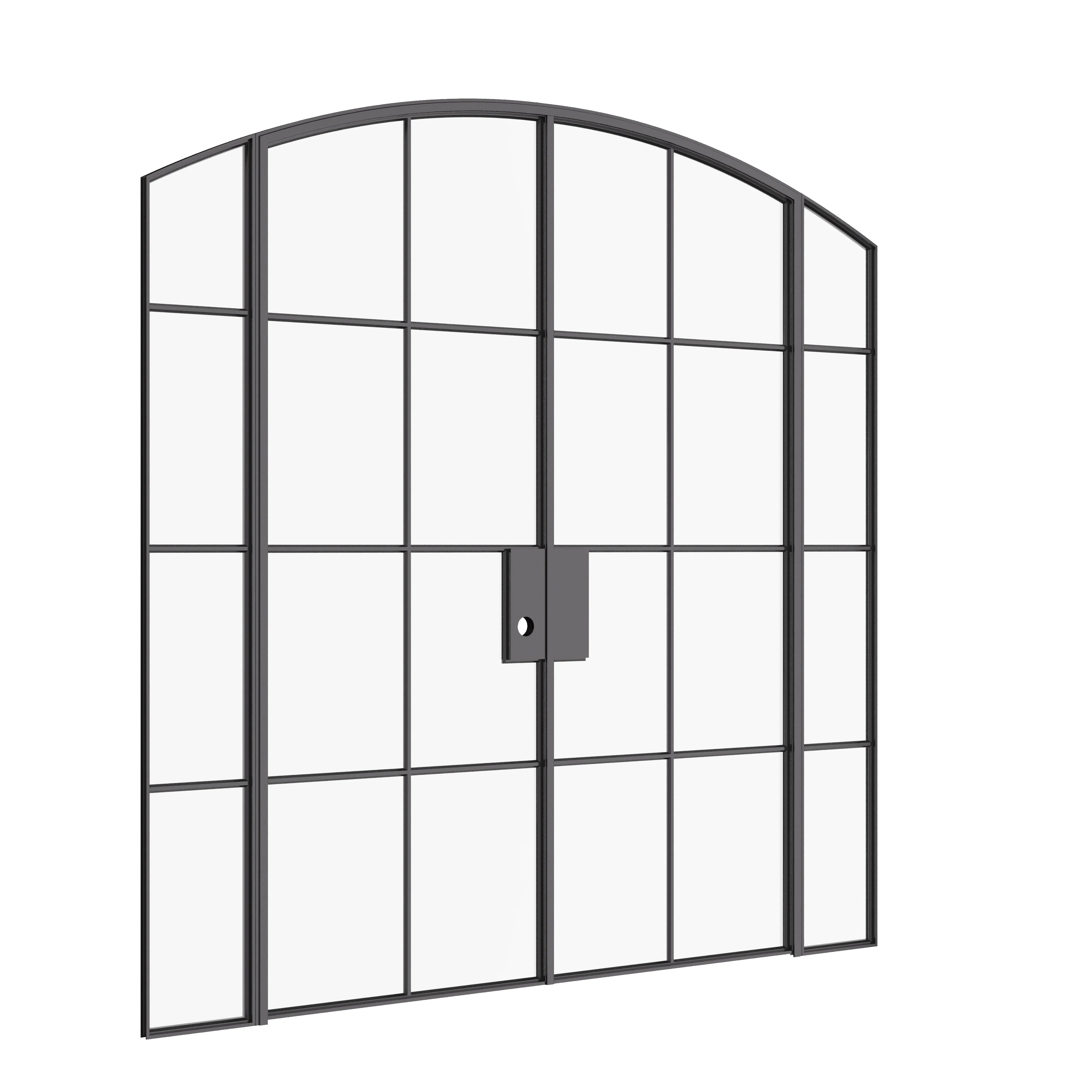 Air 5 double arch interior doors with side glass panels, Ottostumm steel frame