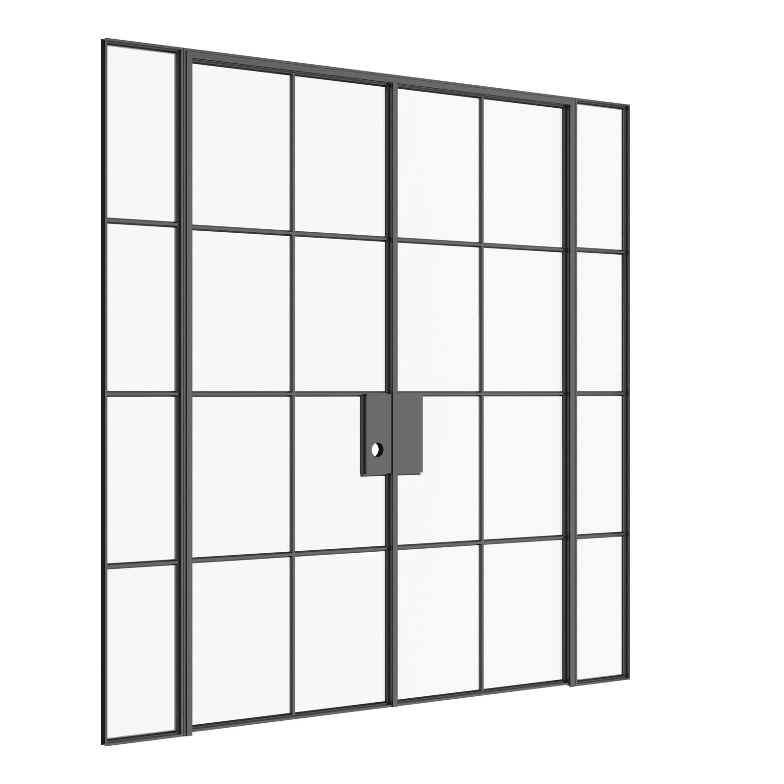 Air 5 interior double flat hot-rolled steel doors with side windows