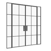 Air 5 interior double flat hot-rolled steel doors with side windows