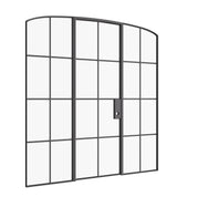 Interior single mini arch hot-rolled steel door with sidelights