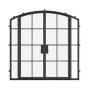 double arch steel door with sidelights and thermal break