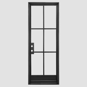 PINKYS Air 7 Black Steel Single Flat door w/ Kickplate