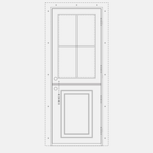 Load image into Gallery viewer, Dutch Entry Door with Solid Bottom CAD