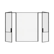 Designer interior steel double doors with fixed center panel, Air Grand OTTOSTUMM steel with narrow profiles