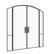 Contemporary interior architectural steel arch doors with sidelights, Air Grand slim OTTOSTUMM steel profiles
