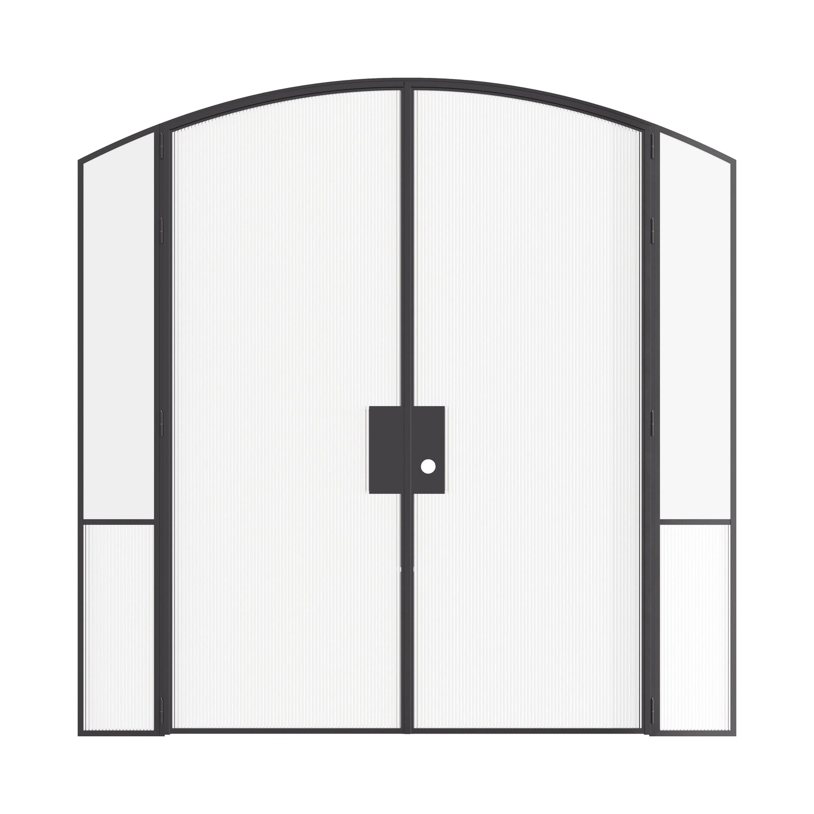 Luxury interior steel double doors with sidelights, Air Grand narrow profile OTTOSTUMM steel construction