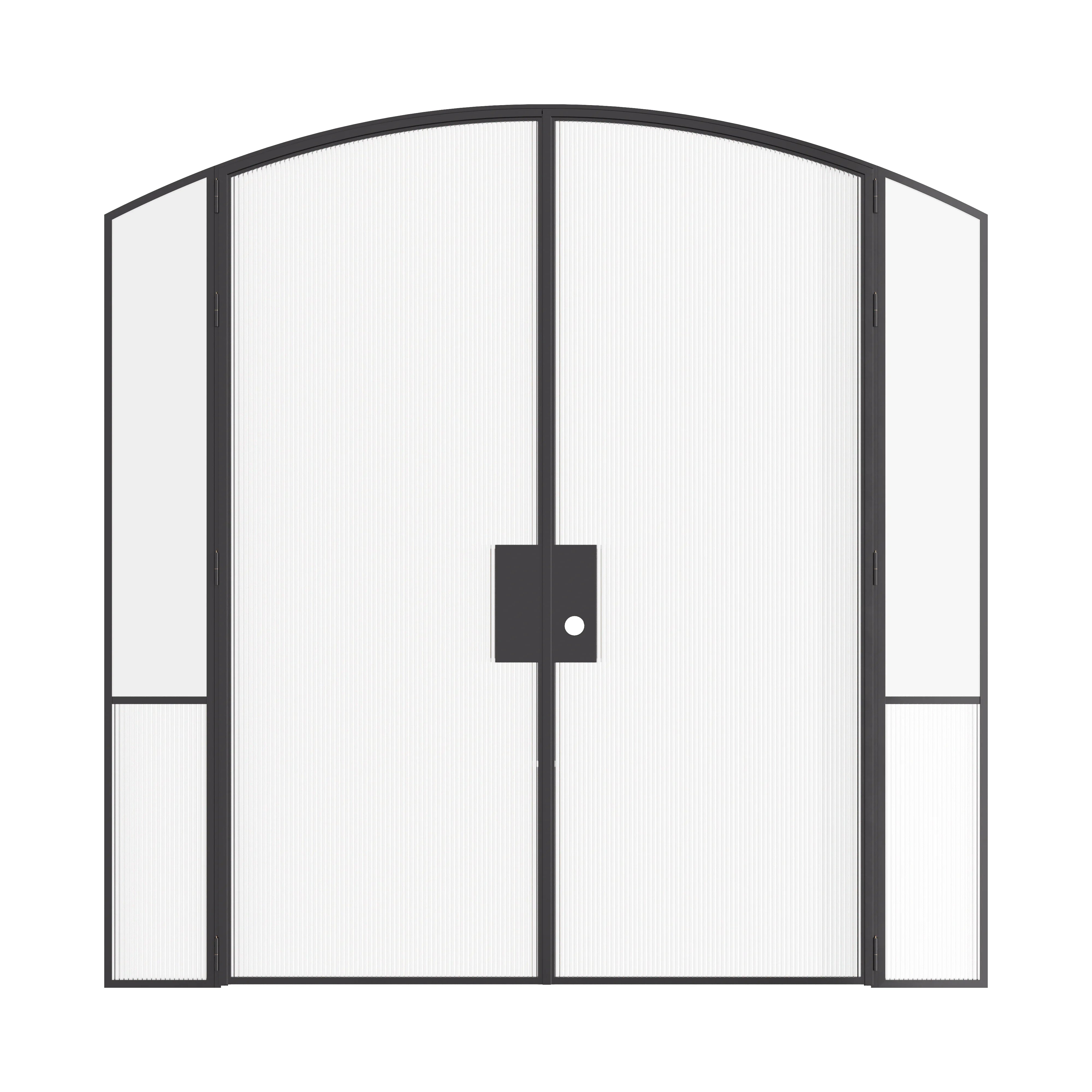 Luxury interior steel double doors with sidelights, Air Grand narrow profile OTTOSTUMM steel construction
