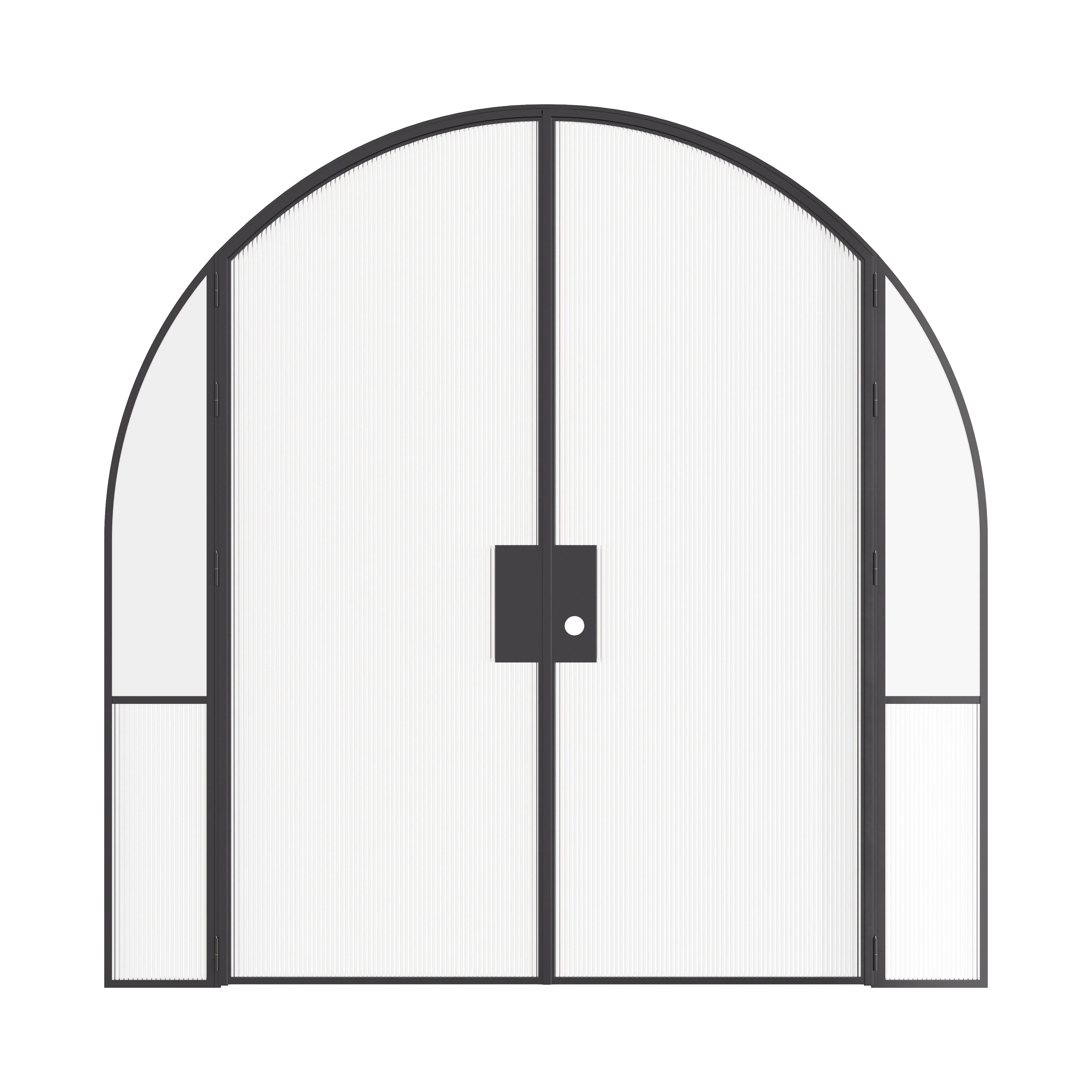 Luxury interior steel double doors with full arch design and side windows, Air Grand narrow OTTOSTUMM sightlines