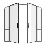 Luxury interior steel double doors with mini arch design and side windows, Air Grand narrow OTTOSTUMM sightlines