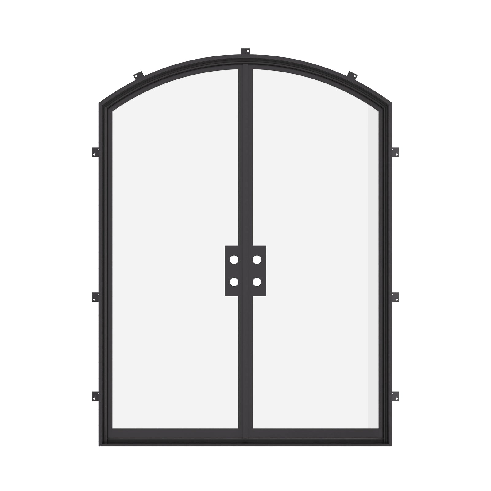 Cold-rolled double arch steel entry with thermal ratings.