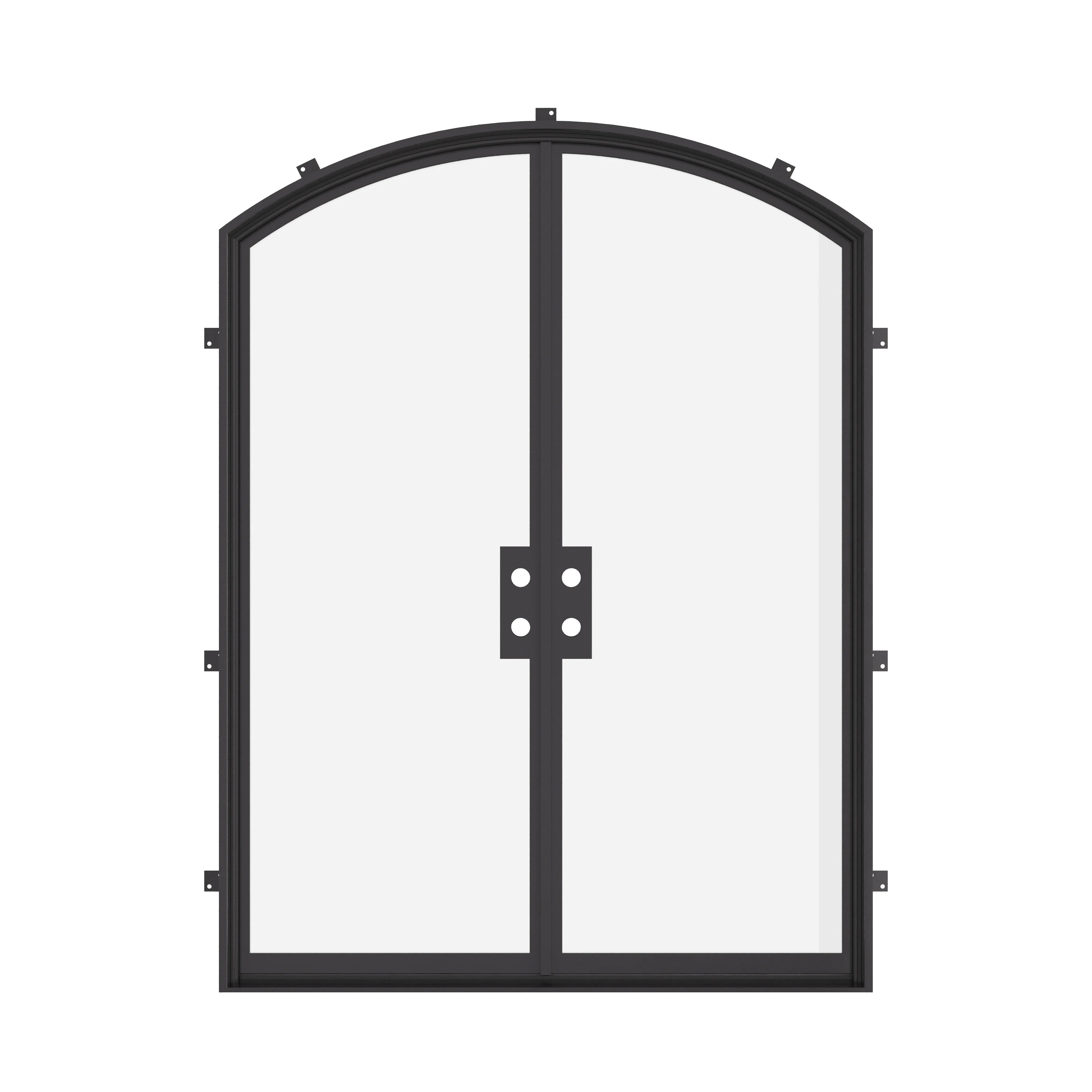Cold-rolled double arch steel entry with thermal ratings.