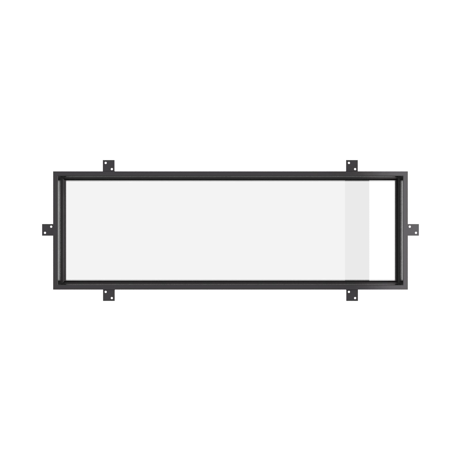 Air thermal break flat top steel window with insulated architectural steel frame