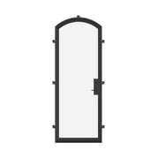 Single arch steel door, NFRC-rated and pre-hung.