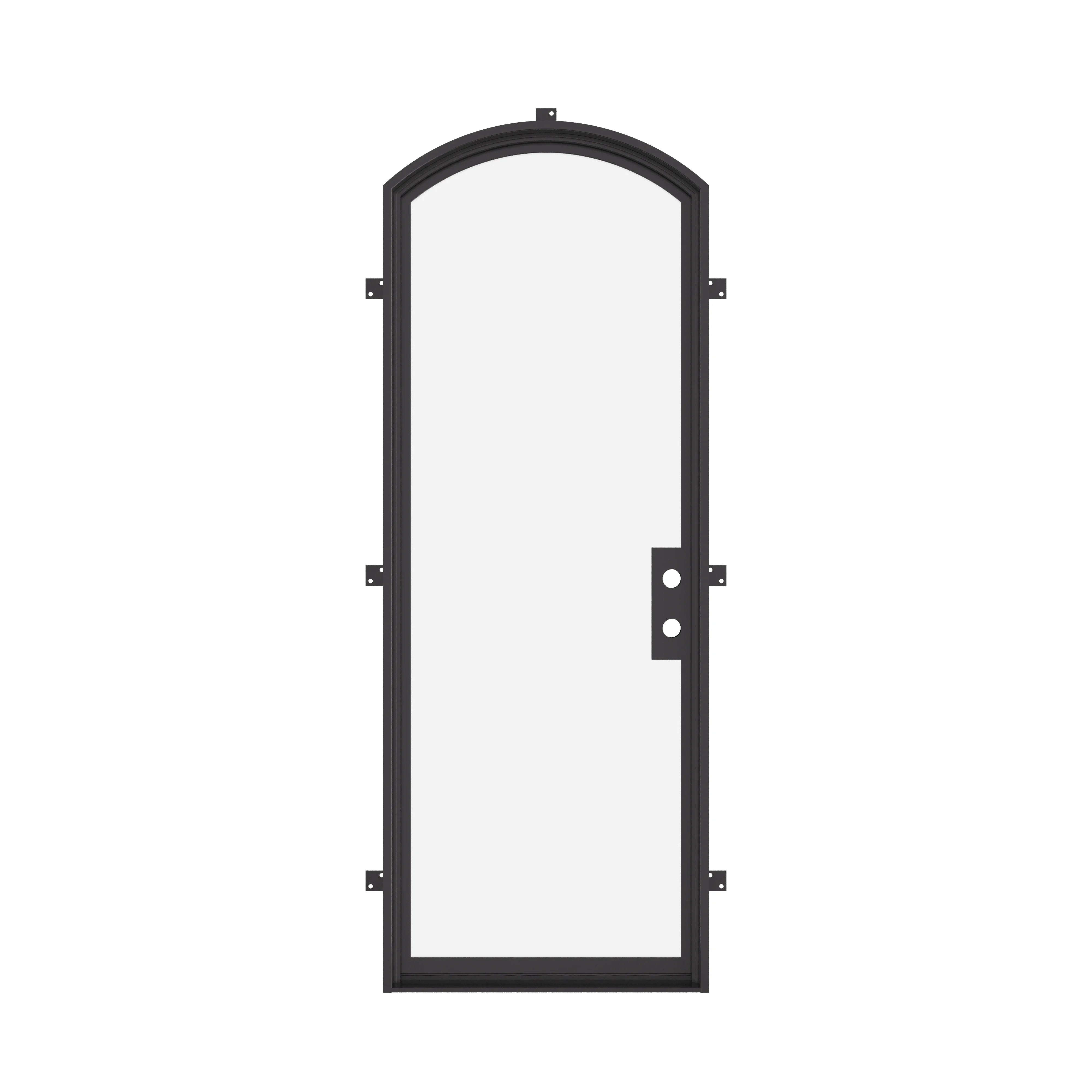 Single arch steel door system with certified ratings.