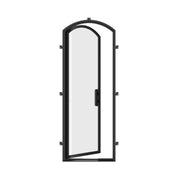 Custom single arch steel door with insulated glazing and precision cold-rolled construction